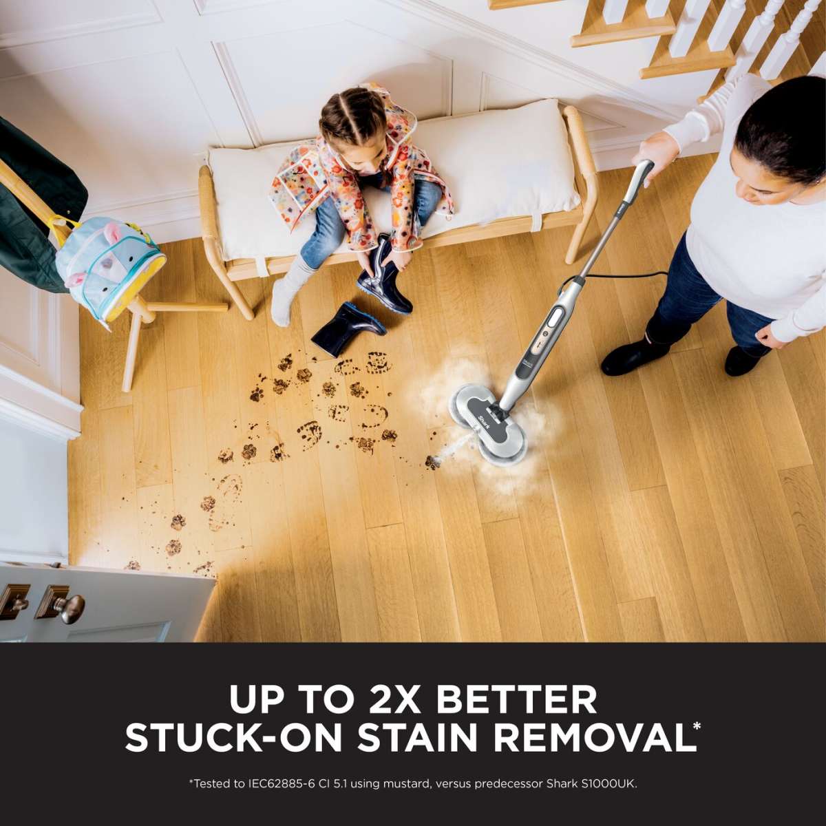 Shark® Steam & Scrub Mop – All-in-One with LED Lights, XL Tank & 8 Pads