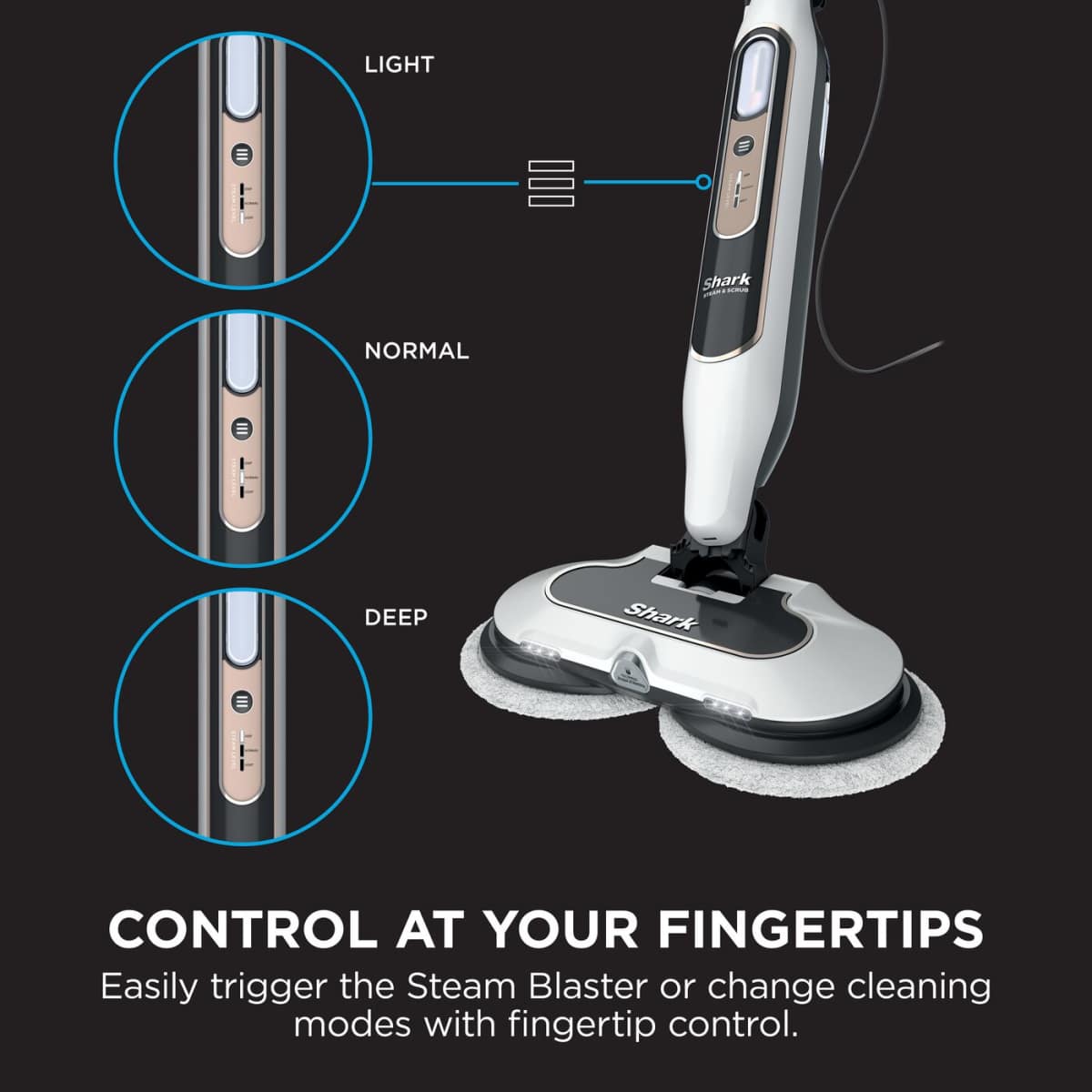 Shark® Steam & Scrub Mop – All-in-One with LED Lights, XL Tank & 8 Pads