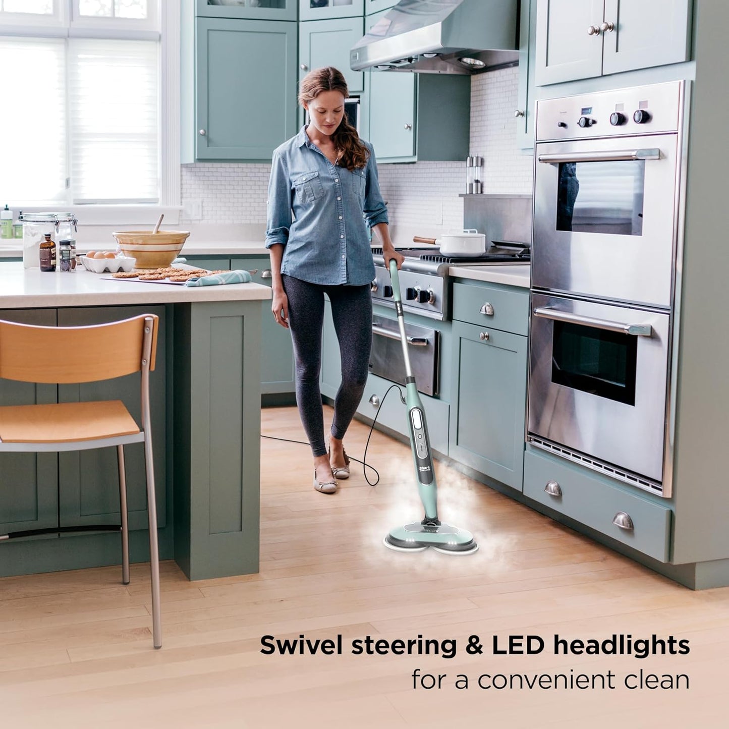 Shark® Steam & Scrub Mop – All-in-One with LED Lights, XL Tank & 8 Pads