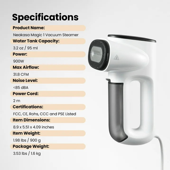 STEAMIFY™ Pro Ferro a Vapore con Aspirazione – Pieghe via in Secondi