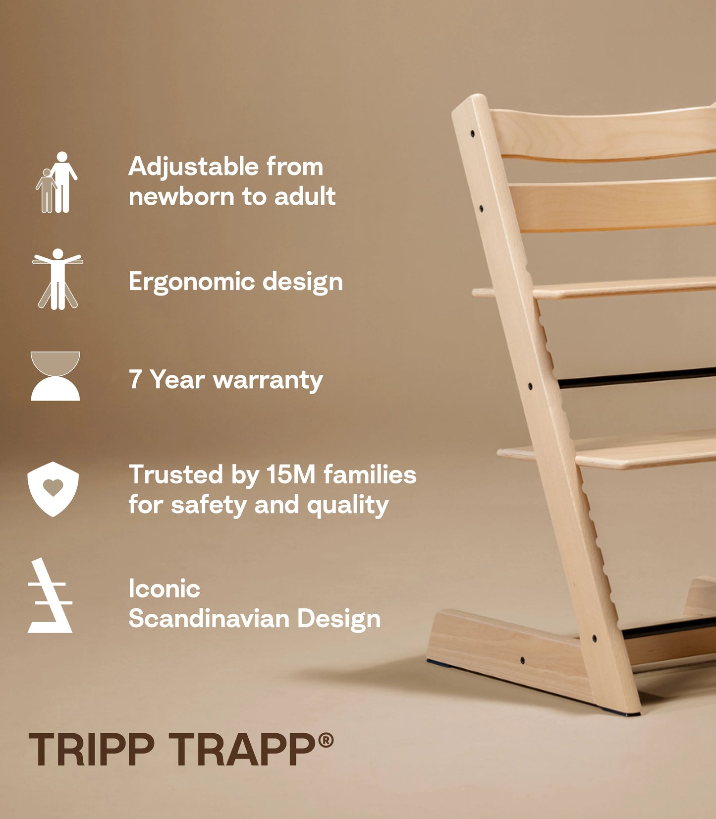Tripp Trapp® High Chair² with Cushion and Tray – Complete Package