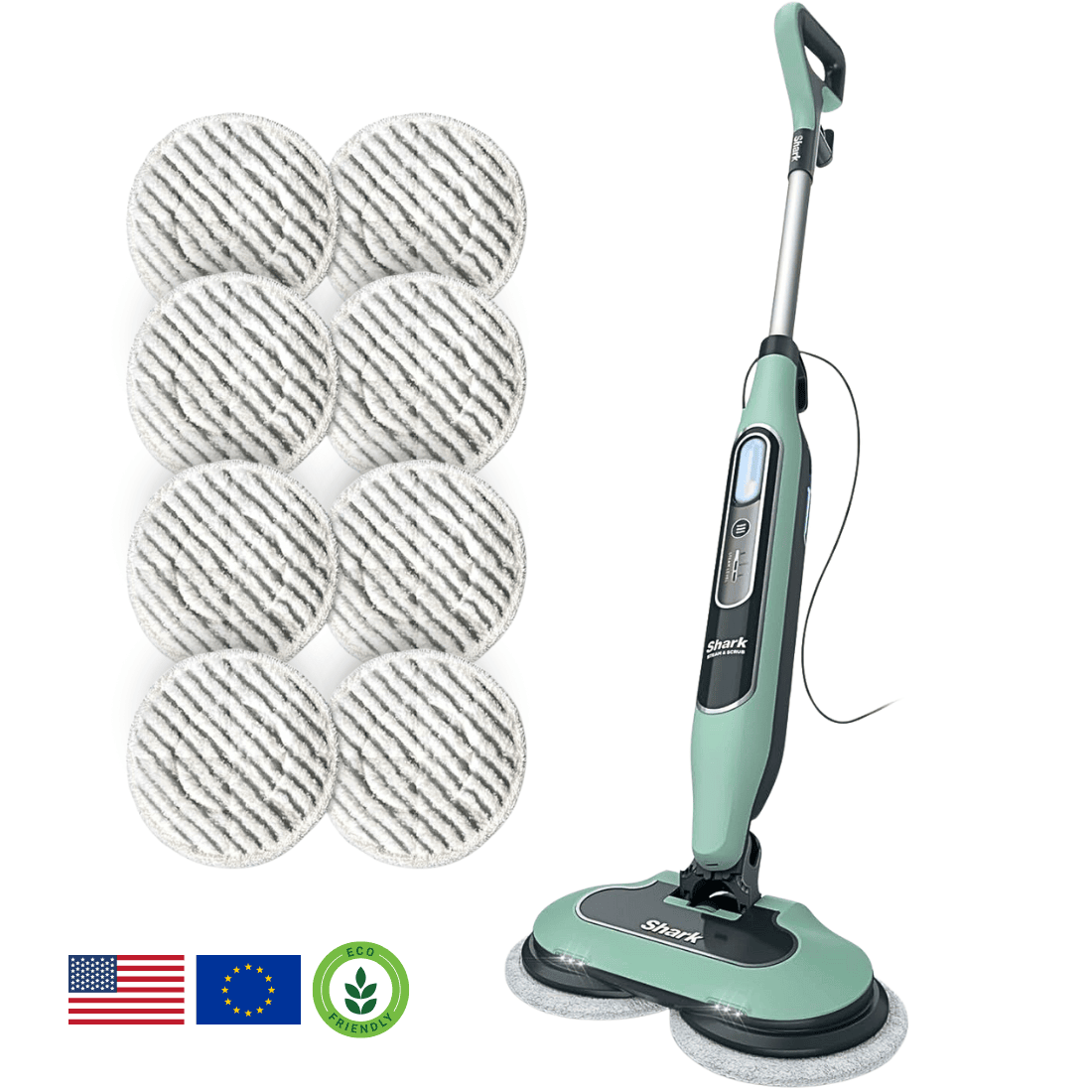 Shark® Steam & Scrub Mop – All-in-One with LED Lights, XL Tank & 8 Pads