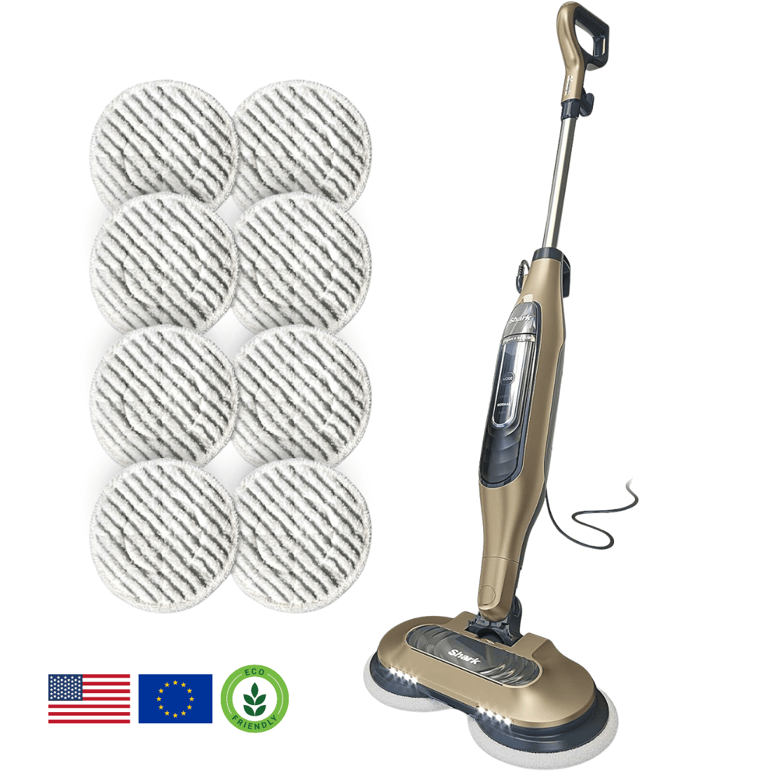 Shark® Steam & Scrub Mop – All-in-One with LED Lights, XL Tank & 8 Pads