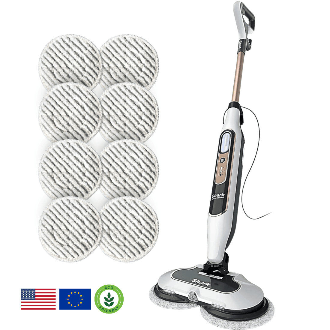 Shark® Steam & Scrub Mop – All-in-One with LED Lights, XL Tank & 8 Pads